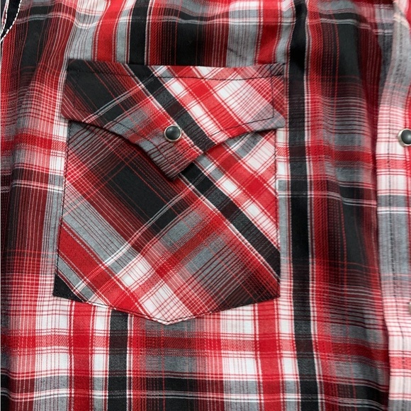 Fly Cattleman | Cowboy Button Up Shirt XXL Western Plaided Shirt Embroidered - Picture 4 of 13